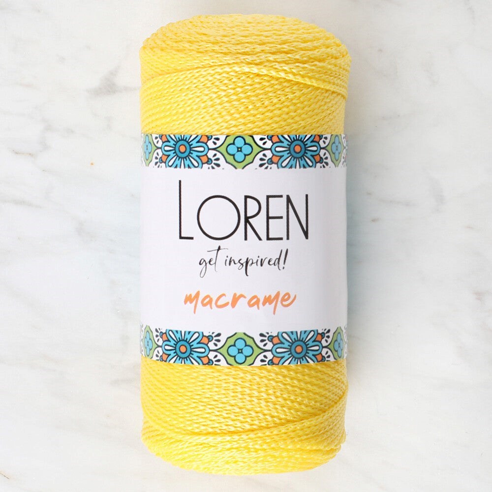 Loren Macrame Yellow Hand Knitting Yarn - RM 055 - 34330