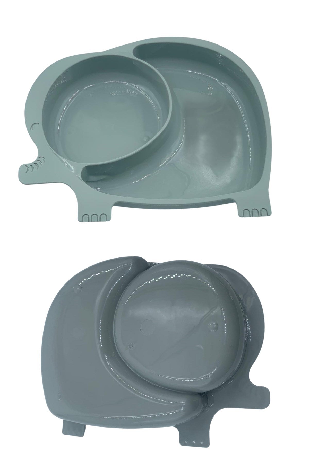 Starixa® Bebek ve Çocuk için Sevimli Fil Model Desenli Yemek Bebek Mama Kabı Bölmeli Tabak