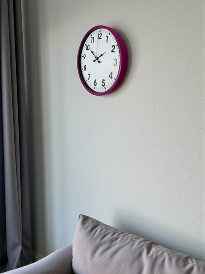 36 Cm Pembe Dekoratif Duvar Saati