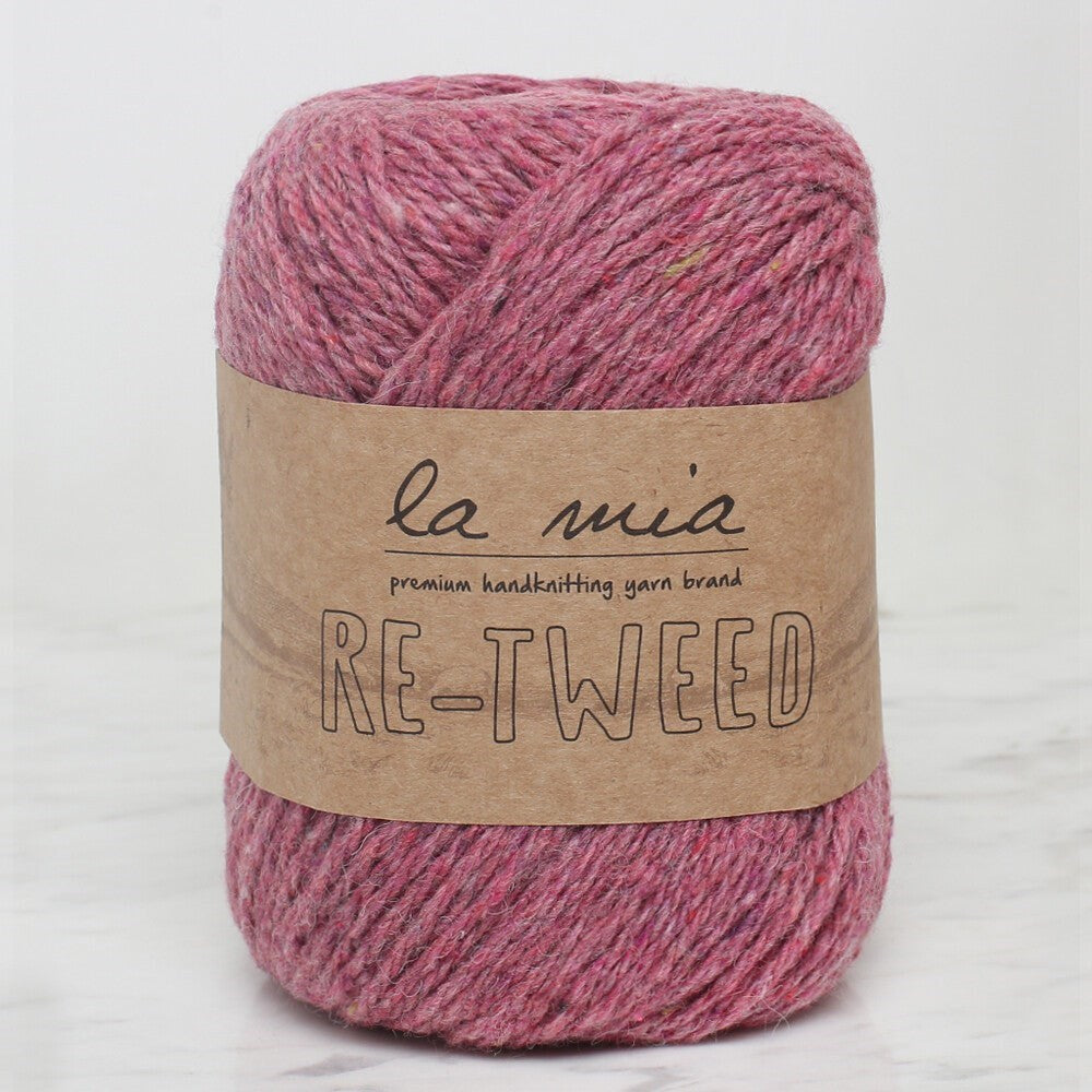 La Mia Re-Tweed Rose Pink Melange Hand Knitting Yarn - L140 - 34417