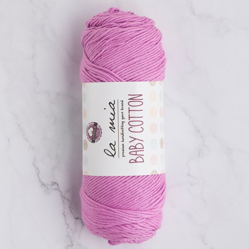 La Mia Baby Cotton Lilac Hand Knitting Yarn - L048 - 33638