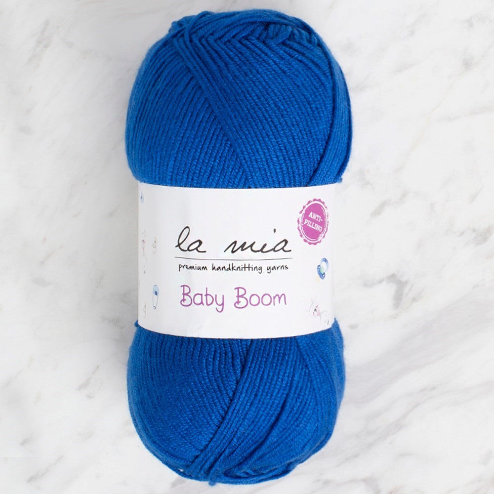La Mia Baby Boom خيط صوف يدوي أزرق داكن - 605 - 34126