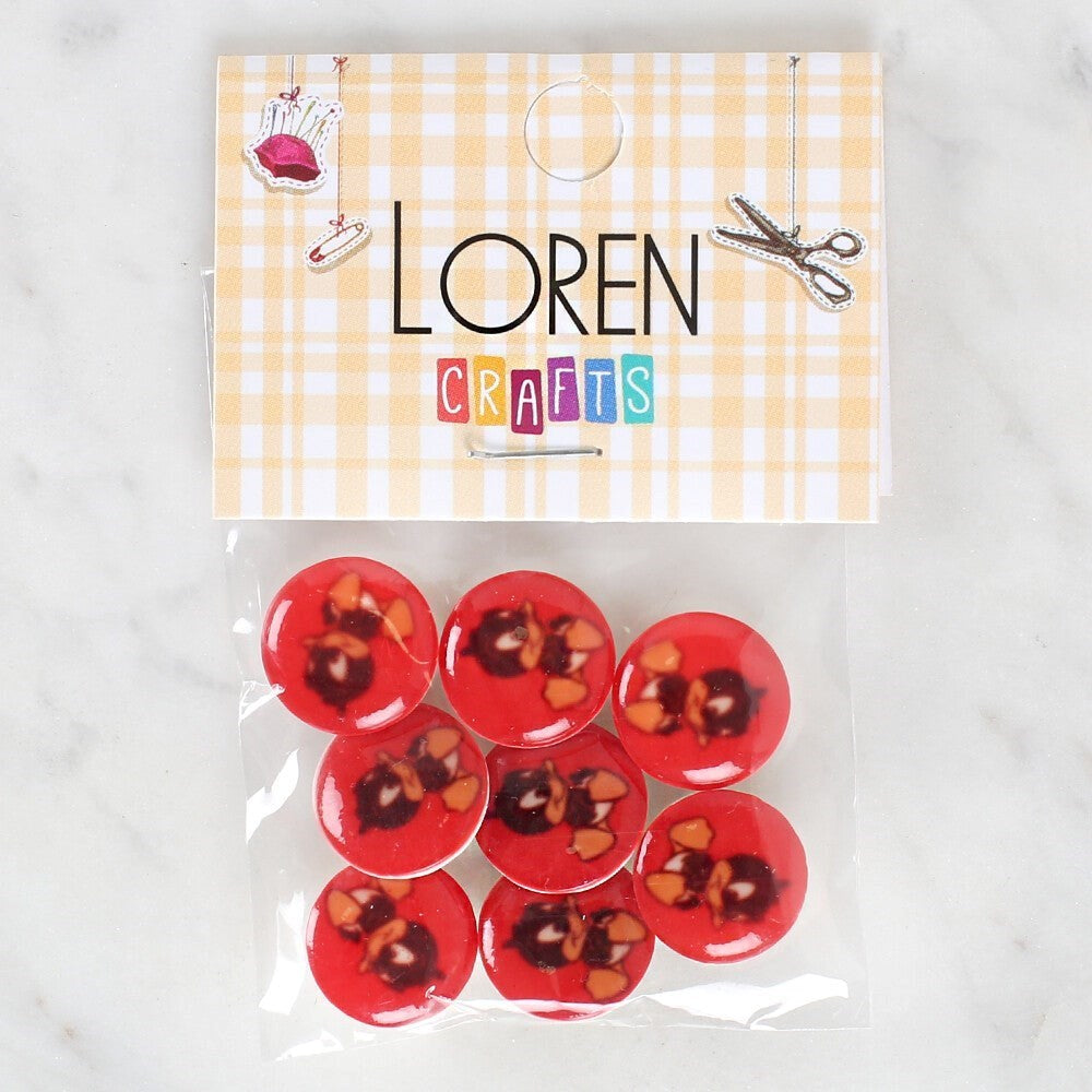 Loren Crafts مجموعة أزرار بطّات 8 قطع - 1207