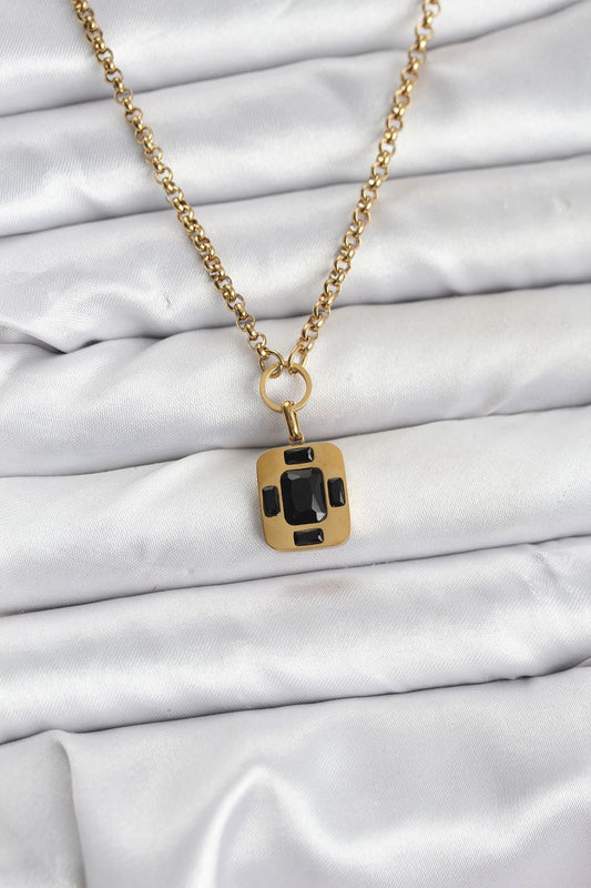 Mey İthalat® 316L Çelik Zincir Gold Renk Vintage Model Kadın Kolye