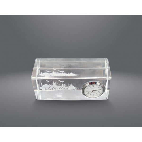 Istanbul-Themed Crystal Clock Ornament