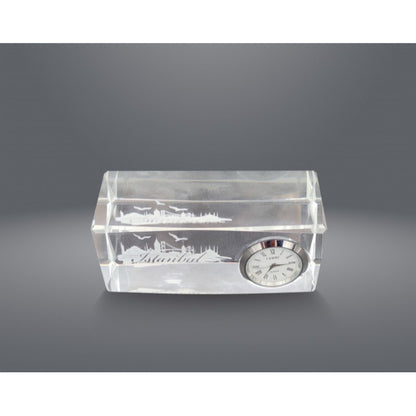 Istanbul-Themed Crystal Clock Ornament