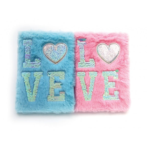دفتر تذكاري مخملي بتصميم LOVE