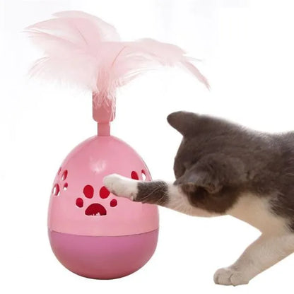 Paw Print Patterned Fuzzy Tumbler Toy