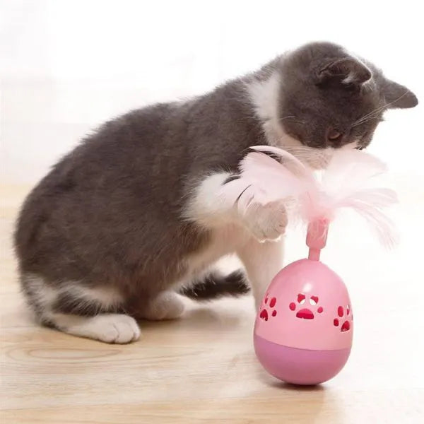Paw Print Patterned Fuzzy Tumbler Toy