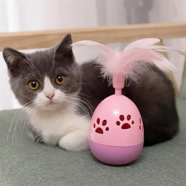 Paw Print Patterned Fuzzy Tumbler Toy