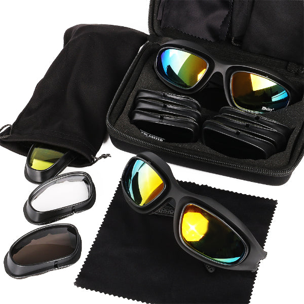 Multi-Lens Tactical Goggles Set