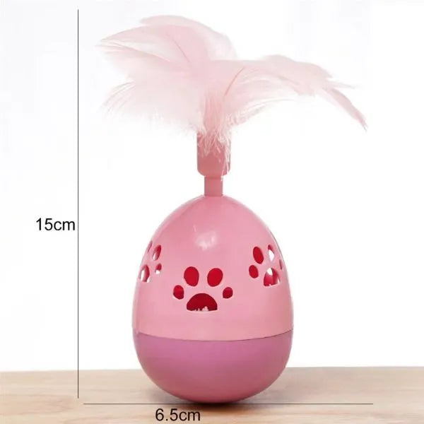 Paw Print Patterned Fuzzy Tumbler Toy