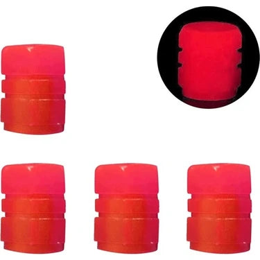 غطاء صمام مضيء أحمر (طقم)