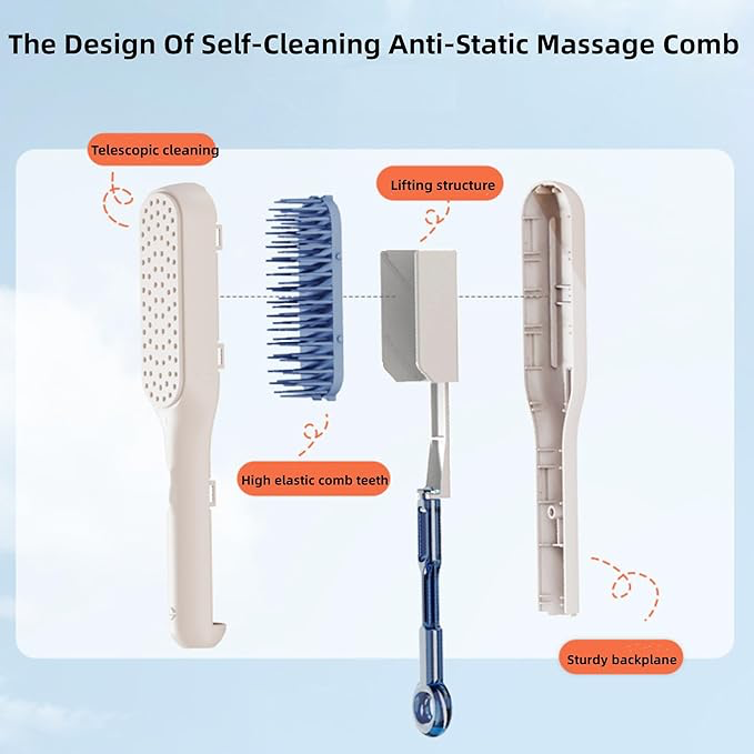 Self-Cleaning Hair Brush