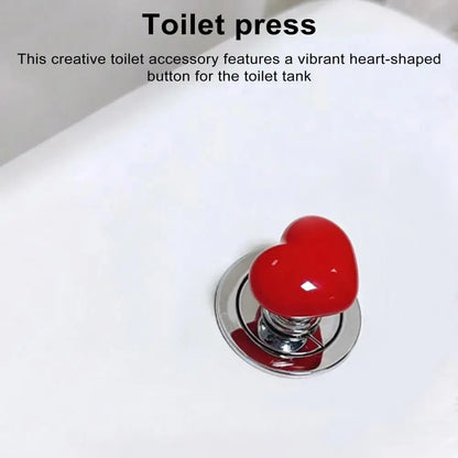 Toilet Flush Button Heart Design
