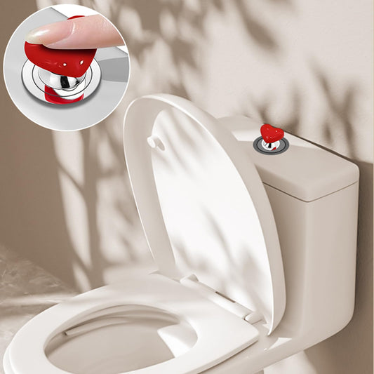 زر طرد المرحاض بتصميم قلب