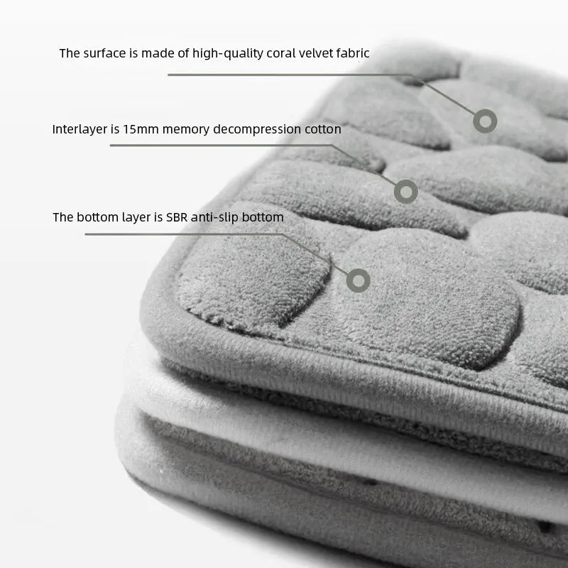 Memory Foam Non-Slip Pink Bath Mat