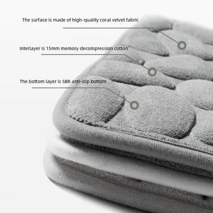 Memory Foam Non-Slip Pink Bath Mat