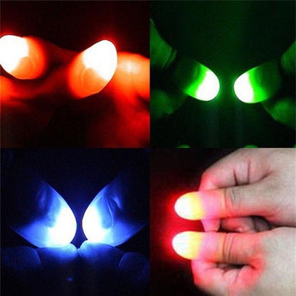 LED Light-Up Colourful Magic Thumb Prank
