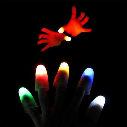 LED Light-Up Colourful Magic Thumb Prank