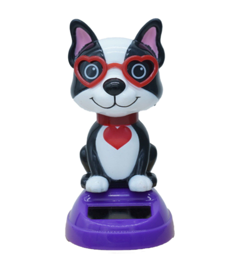 Solar Powered Waving Cat with Glasses