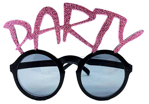 Party-Themed Glitter Pink Party Glasses