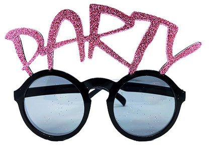Party-Themed Glitter Pink Party Glasses