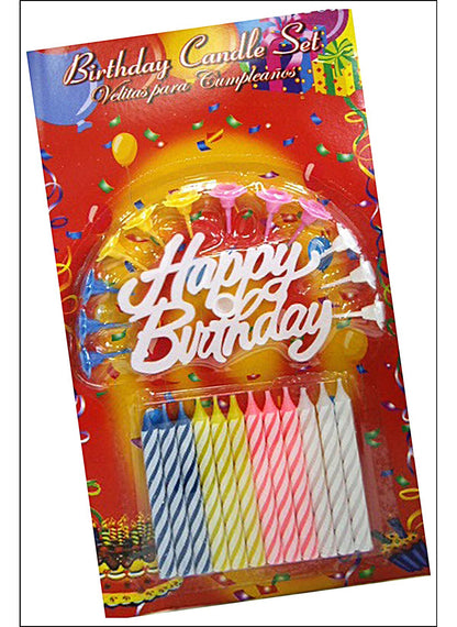 شموع عيد ميلاد سعيد متعددة الألوان