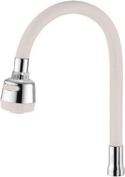 Colorful Silicone 2-Function Swivel Faucet Head - White (5347)