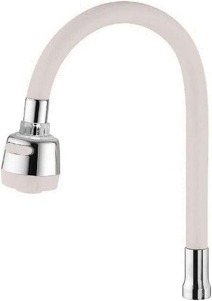 Colorful Silicone 2-Function Swivel Faucet Head - White (5347)