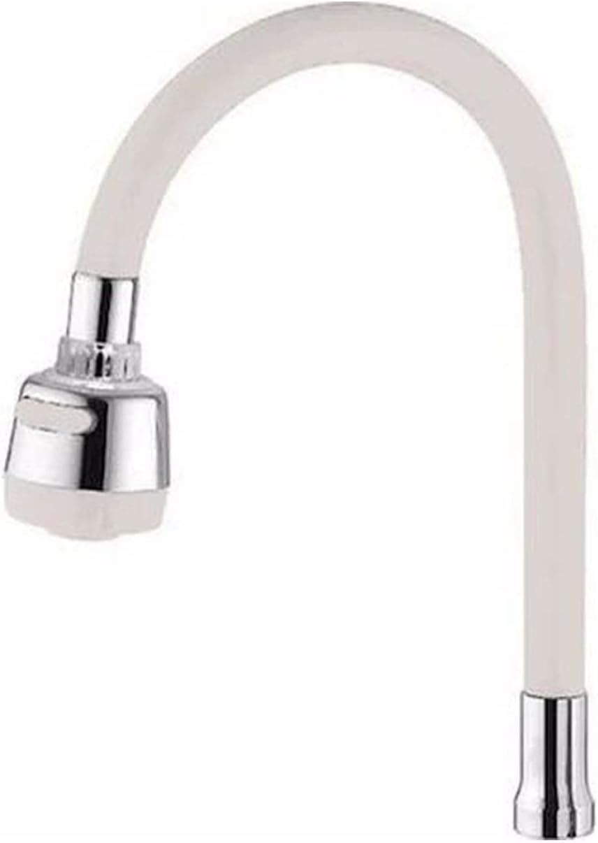 Colorful Silicone 2-Function Swivel Faucet Head - White (5347)