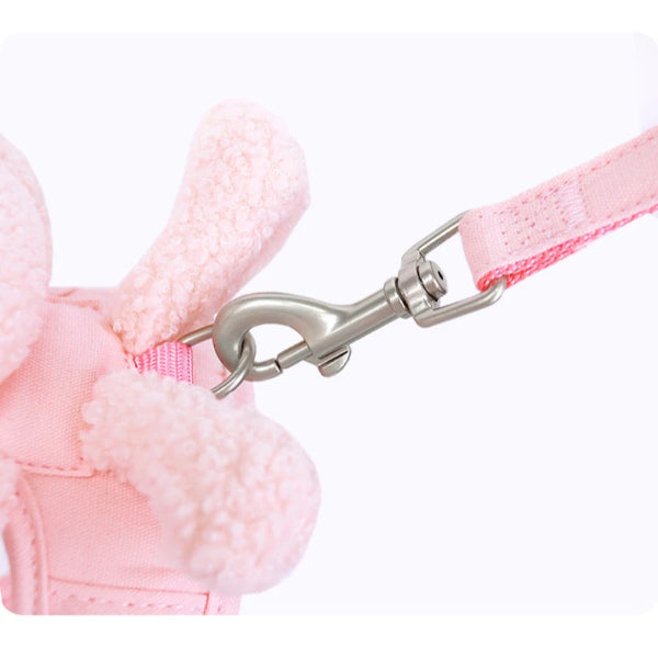 Pet Plush Teddy Bear Harness and Leash Set