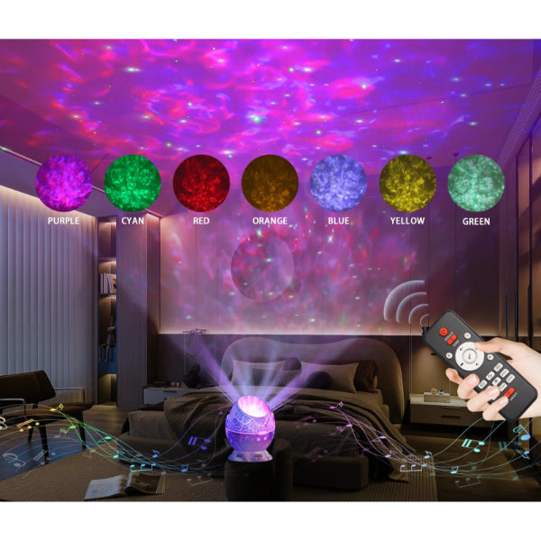 Cracked Dinosaur Egg Design Projector Night Light with Bluetooth Function