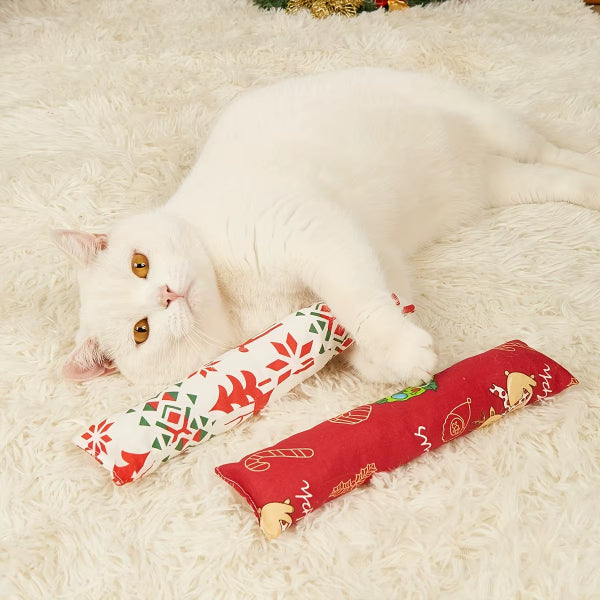 Christmas-Themed Crinkly Fabric Cat Toy