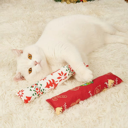 Christmas-Themed Crinkly Fabric Cat Toy