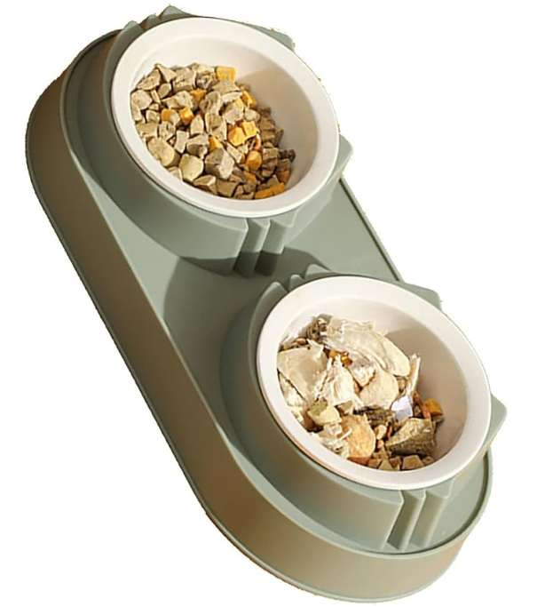 وعاء ميكوبيت مزدوج للطعام والماء