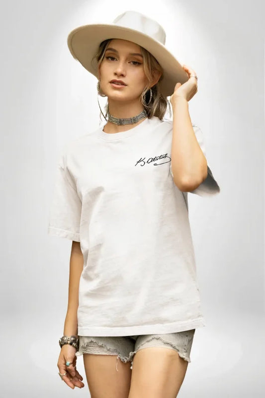 30 Ağustos Zafer Bayramı Atatürk Temalı Oversize Bisiklet Yaka T-shirt - Beyaz
