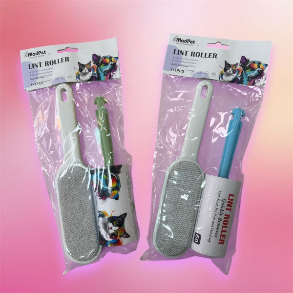 Pet Hair Removal Set - 60-Sheet Roller and Magnetic Pet Hair Remover