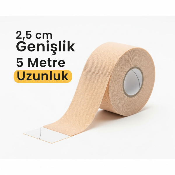 Kinesiology Pain Relief Tape 2.5 cm X 5 m Beige