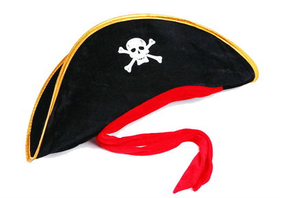 Adult Size Velvet Jack Sparrow Sailor Captain Jack Pirate Hat 50X20 CM