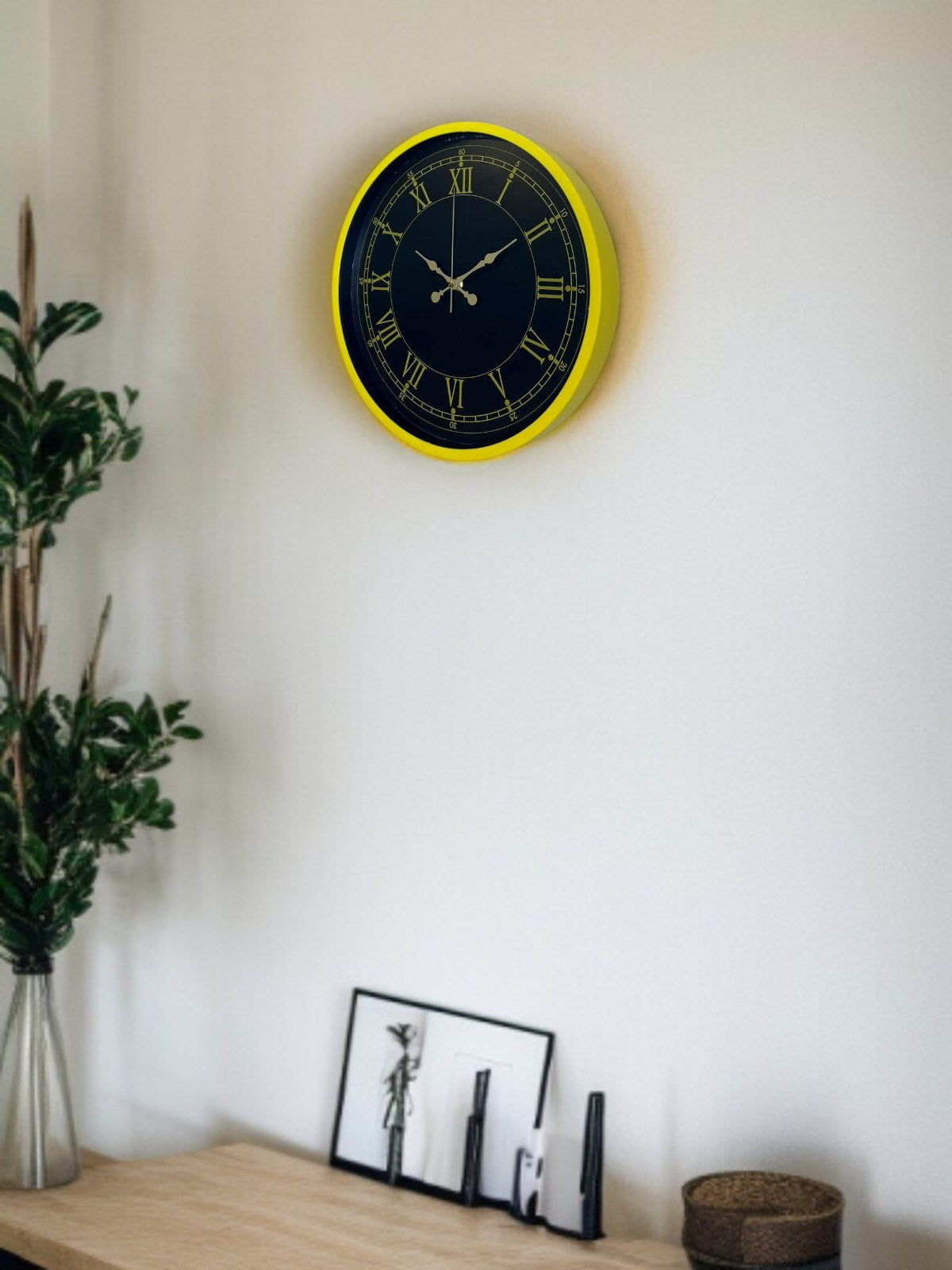 36 Cm Standart Sarı Duvar Saati