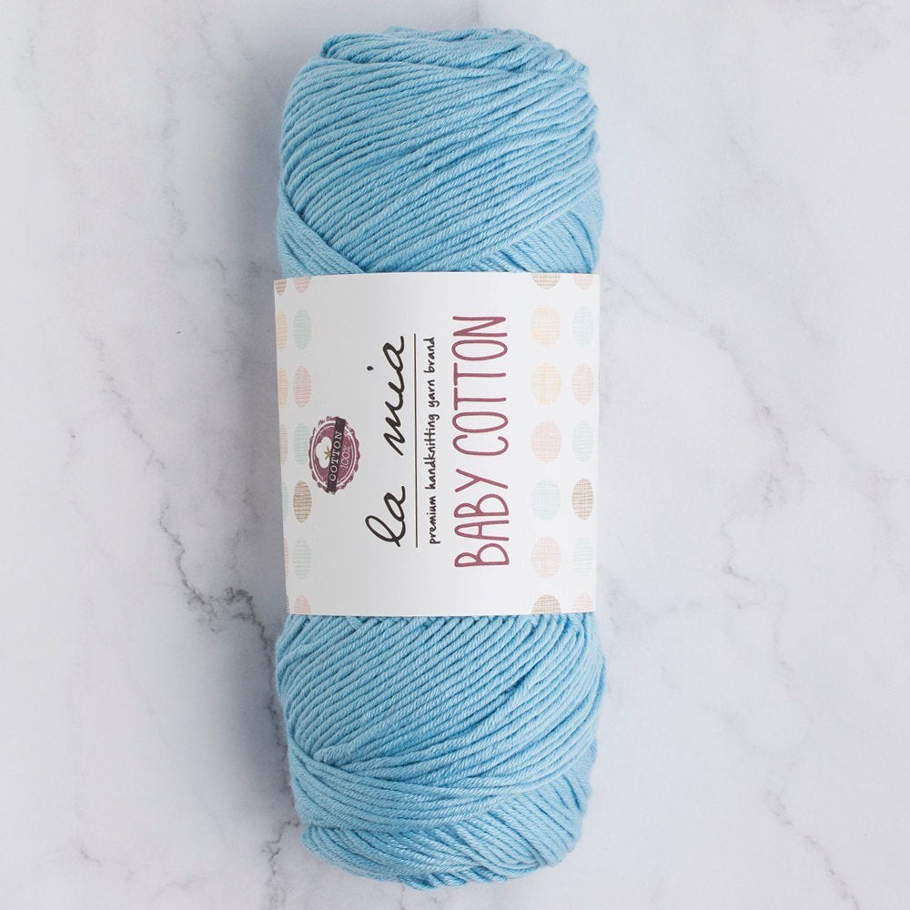 La Mia Baby Cotton Blue Hand Knitting Yarn - L041 - 33640
