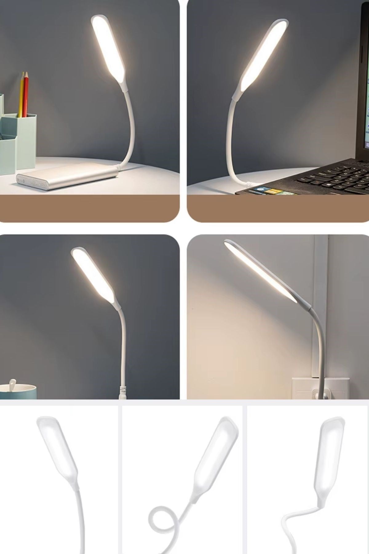 Starixa® USB Girişli 14 Ledli 3 Kademeli Dokunmatik Masa/Kitap Okuma Lambası Ledi Beyaz