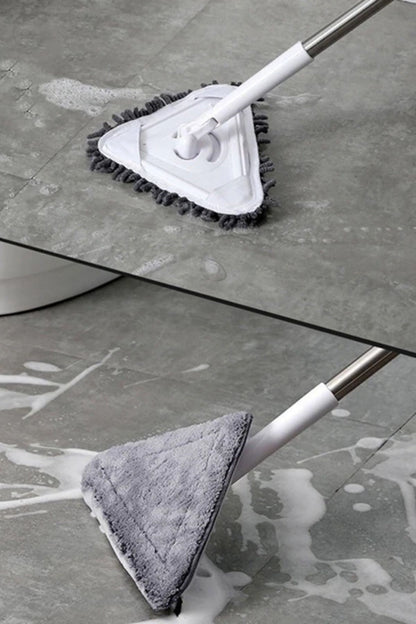 Starixa® Teleskopik Saplı 150 cm Üçgen Mop Cam Duvar Tavan Fayans Parke Temizleyici Mop