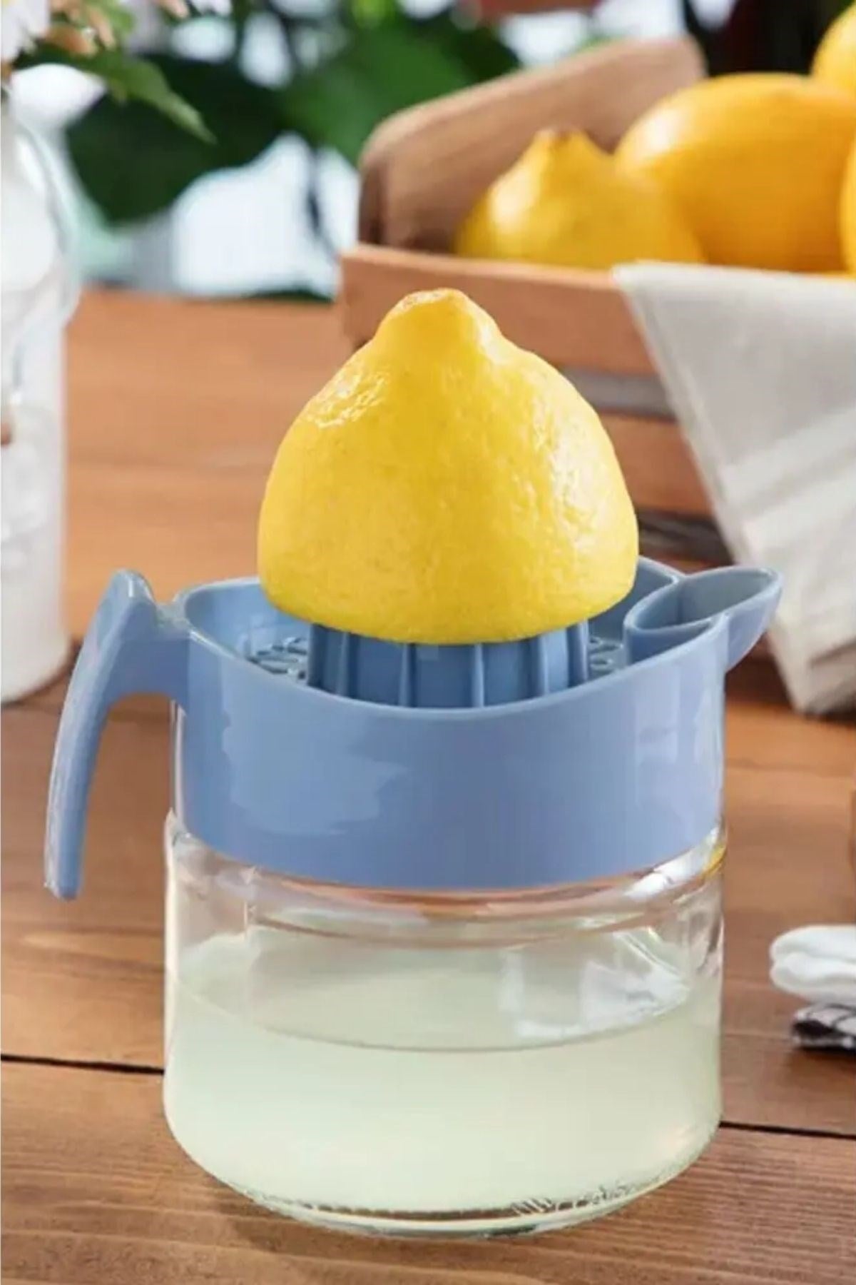 Starixa® 300ml Cam Hazneli Pratik Limon Narenciye Sıkacağı KC-405