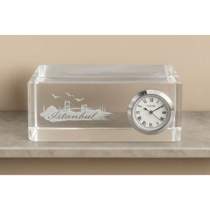 Istanbul-Themed Crystal Clock Ornament