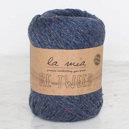 La Mia Re-Tweed Navy Melange Hand Knitting Yarn - L108 - 34412