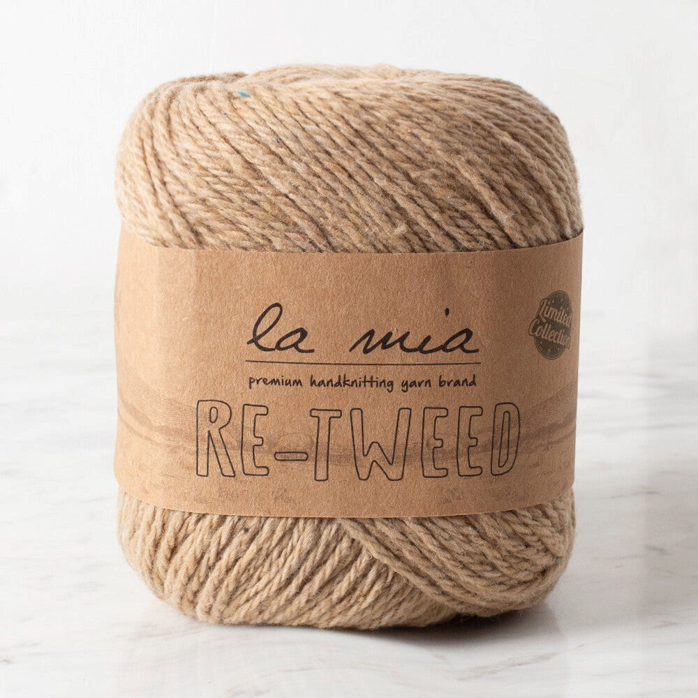 La Mia Re-Tweed Beige Melange Hand Knitting Yarn - L122 - 34407