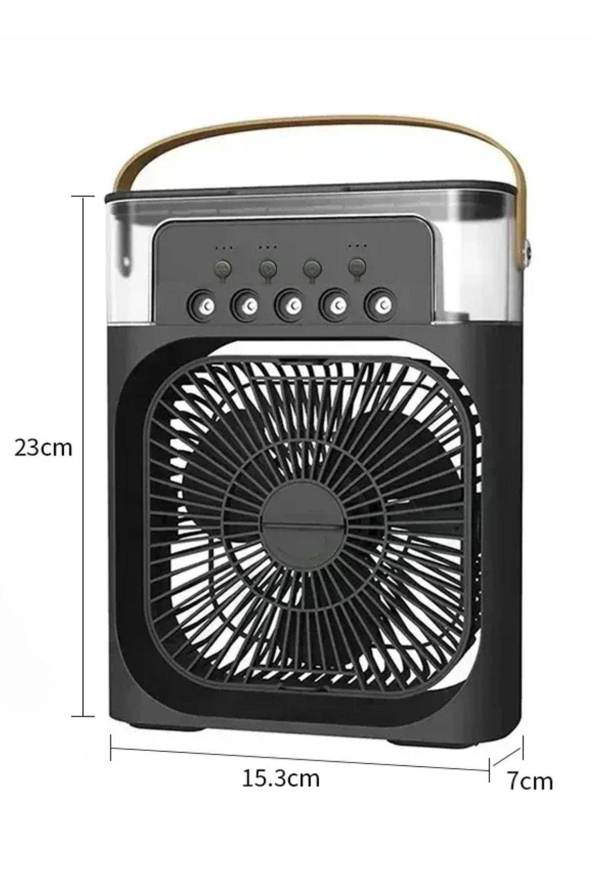 Starixa® Taşınabilir 3 Farklı Mod Ayarlı 7 Farklı Led Işıklı Sulu Soğutmalı Taşınabilir Masaüstü USB Fan Vantilatör