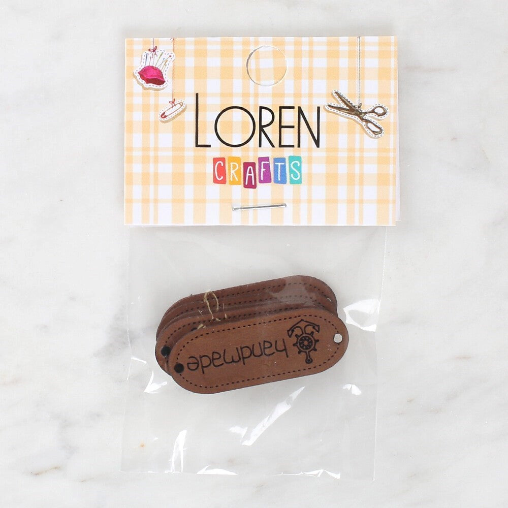 Loren Crafts شعار جلدي يدوي الصنع 5 قطع - 1564
